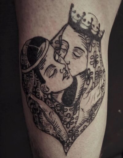douve tatoueuse angoulême chrysalide tattoo tatouage medieval